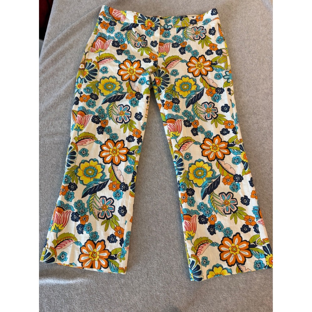 Vintage 2005 Tommy Hilfiger Floral Capri Pants Size 10 Y2K Mid Rise